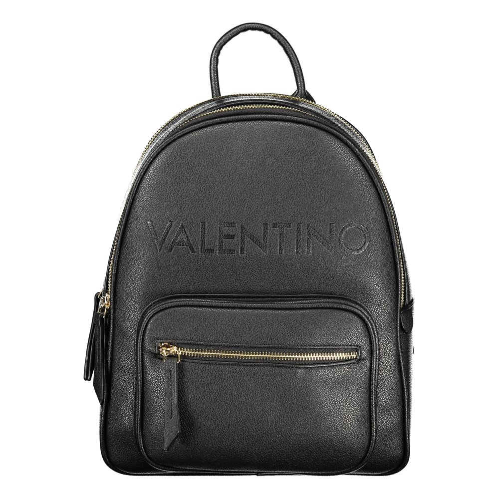 Black Polyurethane Women's Backpack