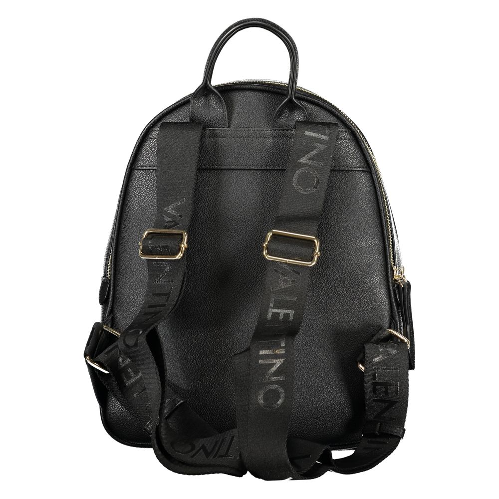 Black Polyurethane Women's Backpack