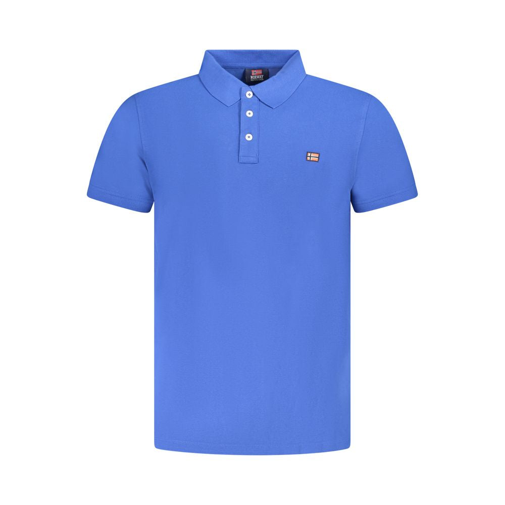 Blue Cotton Men's Polo