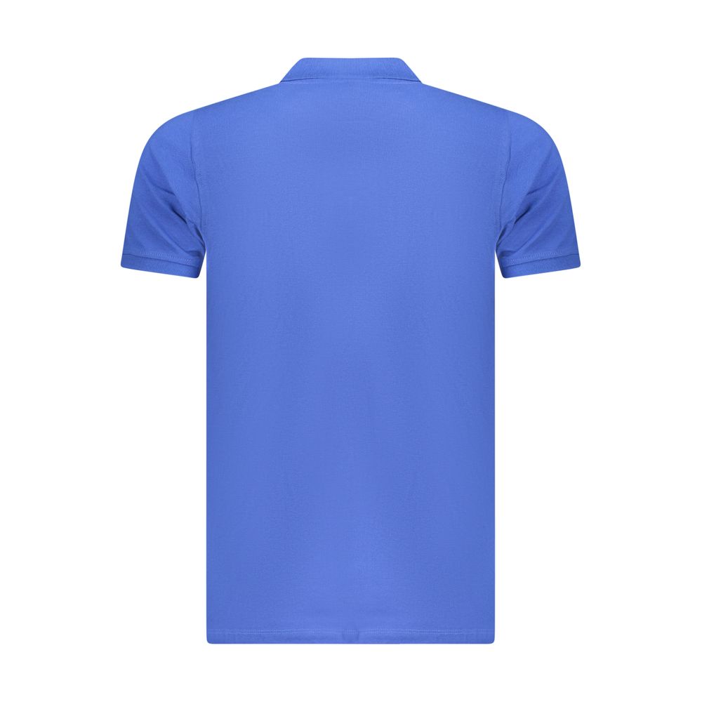 Blue Cotton Men's Polo Shirt