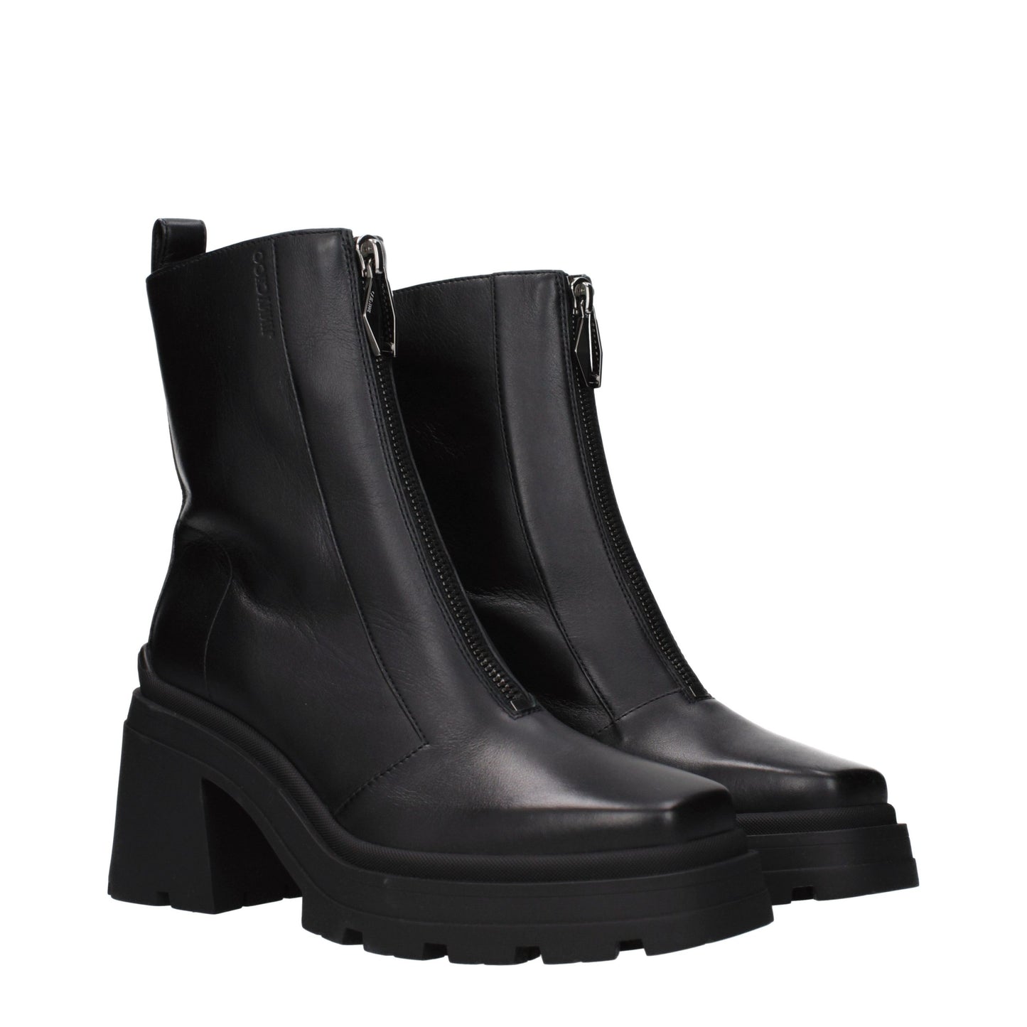 Black Leather Ankle Boots