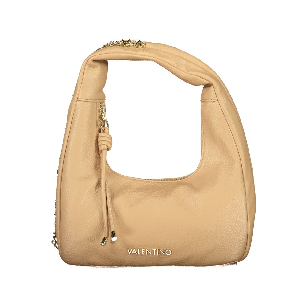 Beige Polyurethane Women's Bag