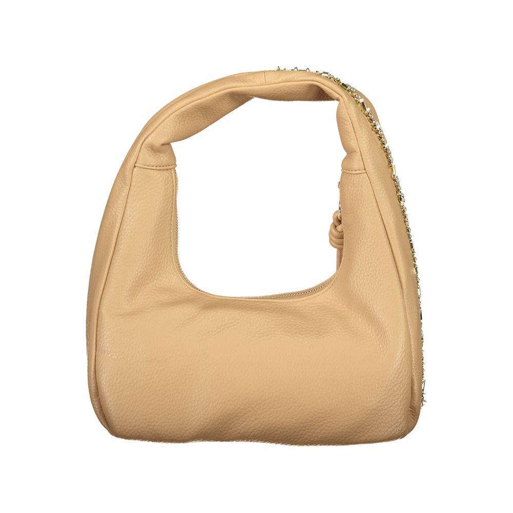 Beige Polyurethane Women's Bag