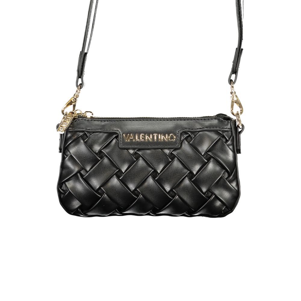 Nero Poliuretano Women's Handbag with Adjustable Shoulder Strap