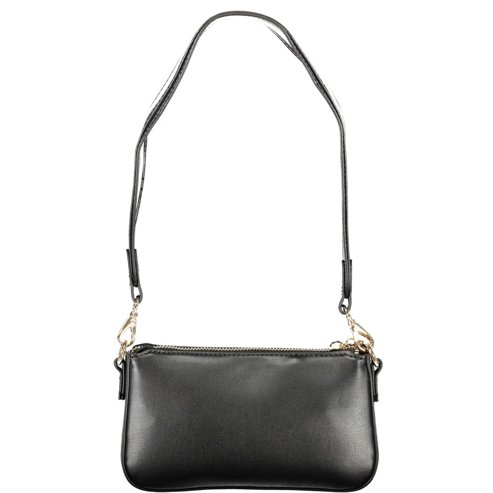 Nero Poliuretano Women's Handbag with Adjustable Shoulder Strap