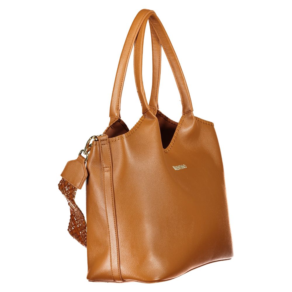 Brown Polyurethane Women's Bag