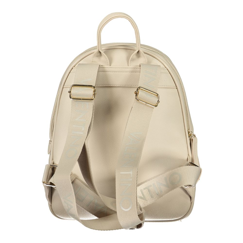 Beige Polyurethane Women's Backpack