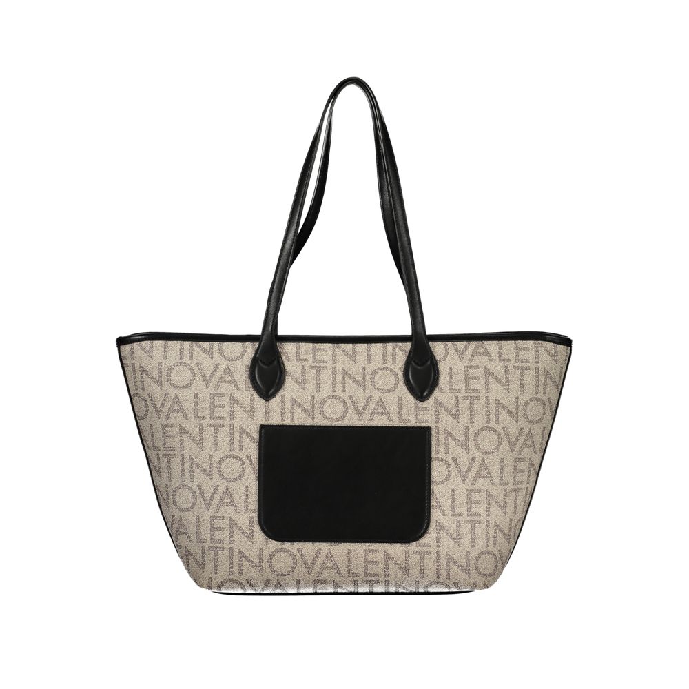 Beige Polyurethane Women's Bag