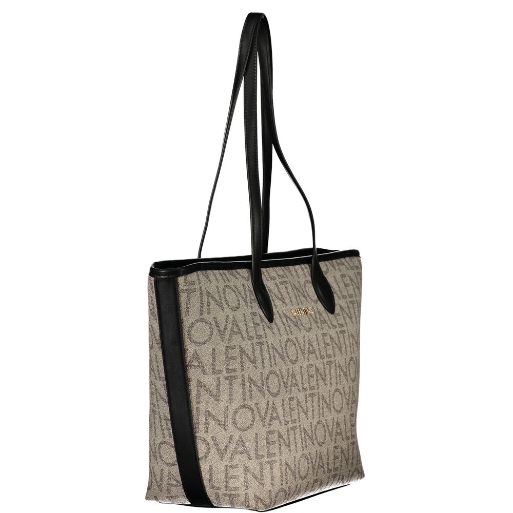 Beige Polyurethane Women's Bag