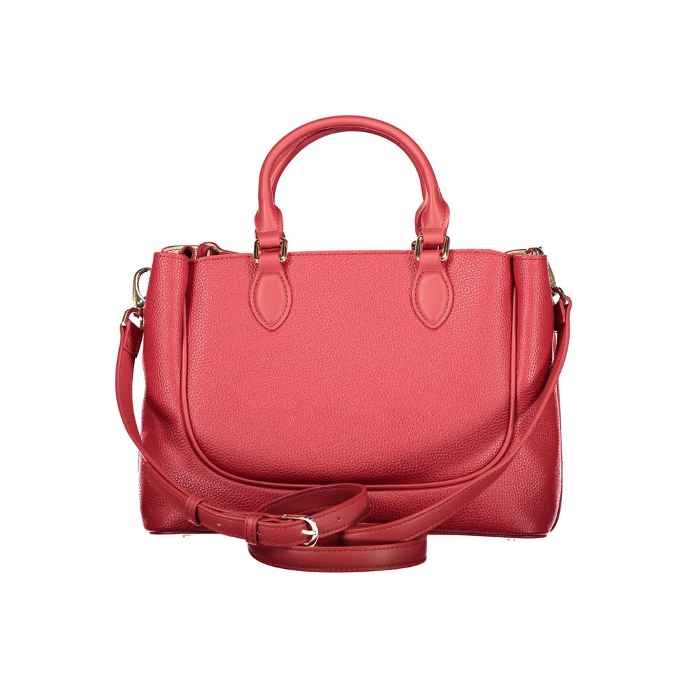 Rosso Poliuretano Donna Bag With Handles and Protective Features