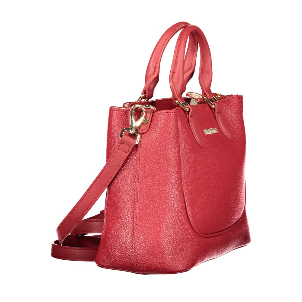 Rosso Poliuretano Donna Bag With Handles and Protective Features
