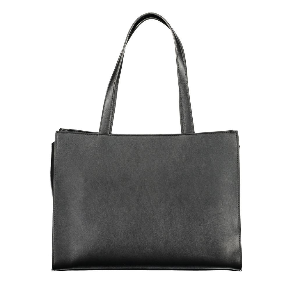 Nero Polyurethane Women's Bag With Multiple Compartments