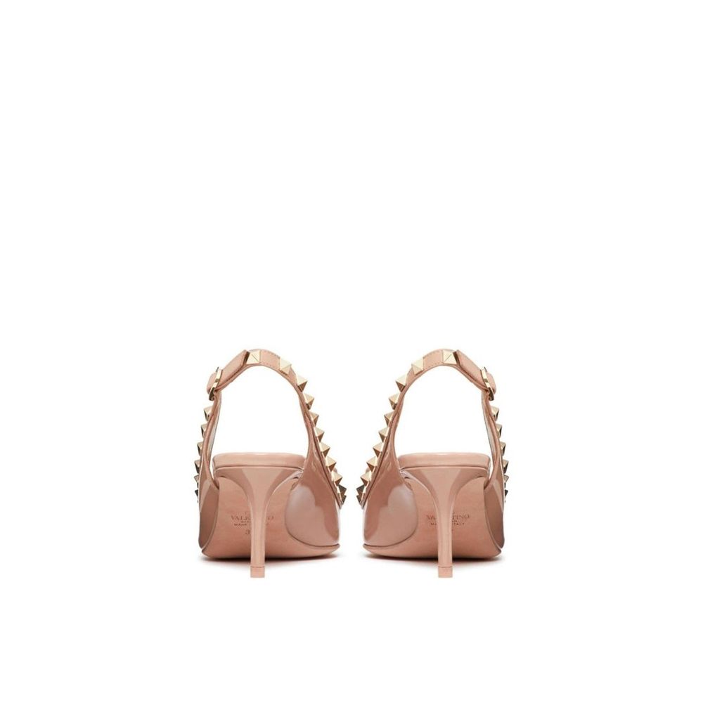 Beige Calfskin High Heel Pumps