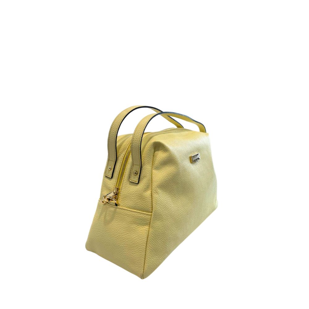 Yellow Leather Women Shoulder Bag