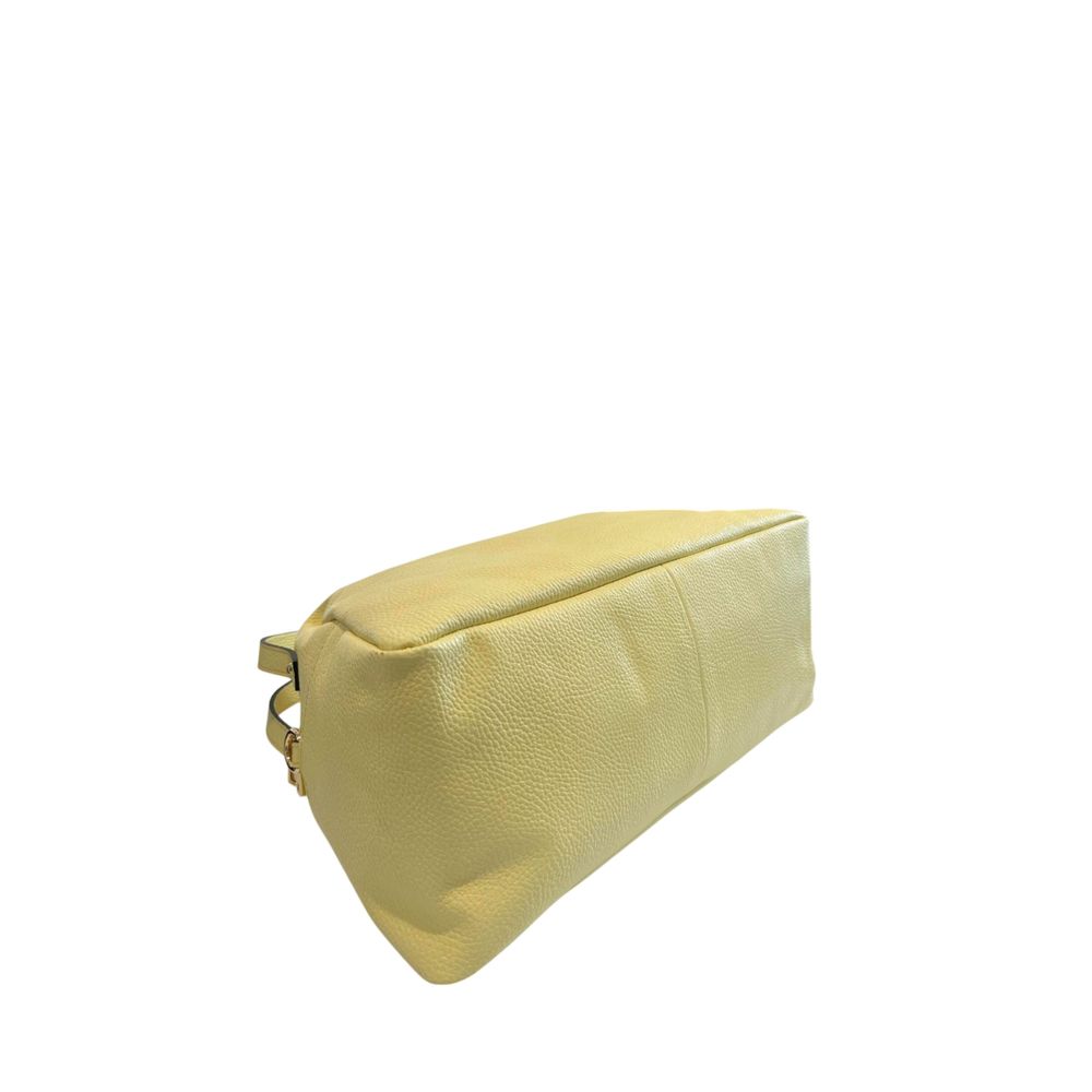Yellow Leather Women Shoulder Bag