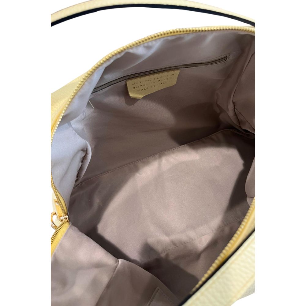 Yellow Leather Women Shoulder Bag