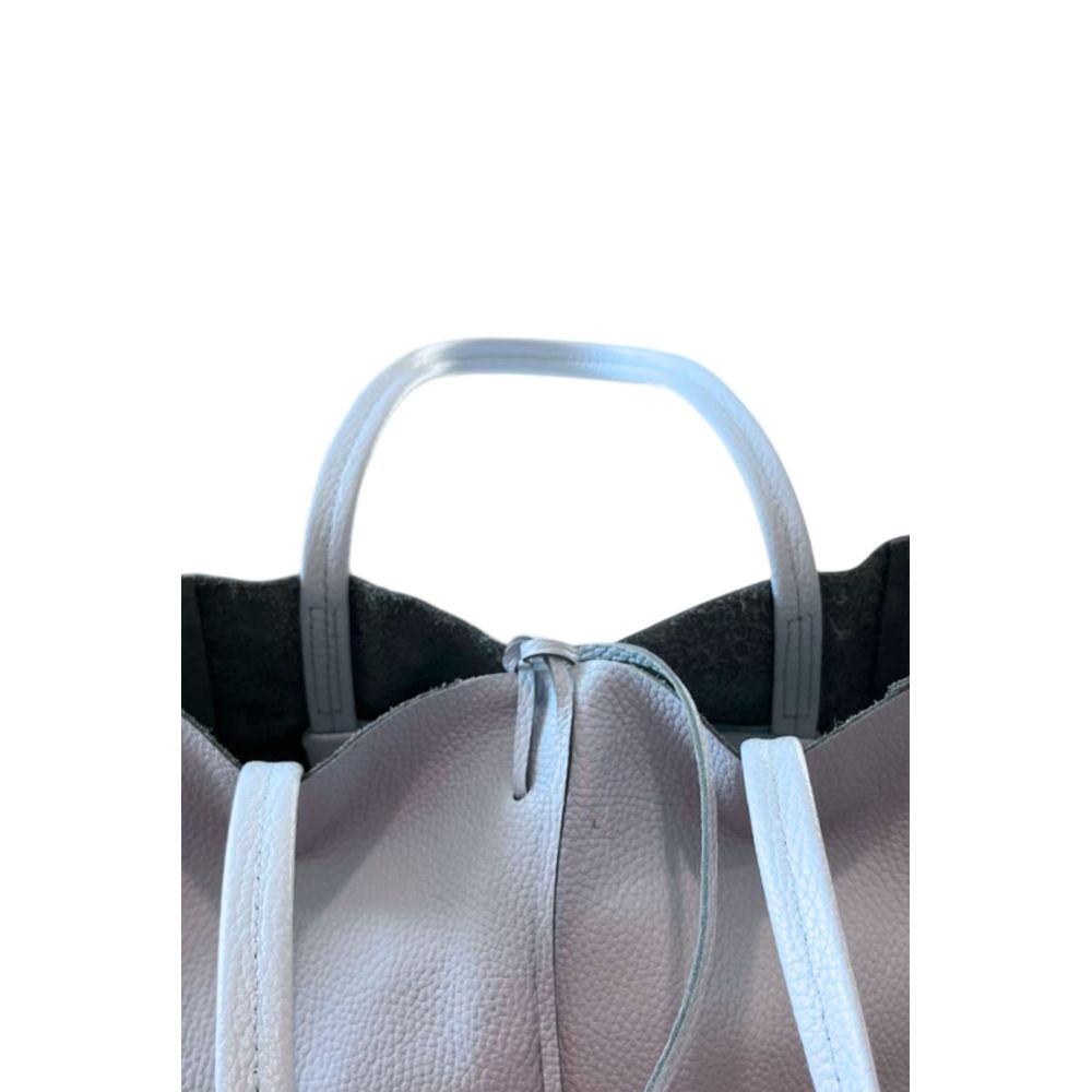 Blue Cowhide Clutch Bag