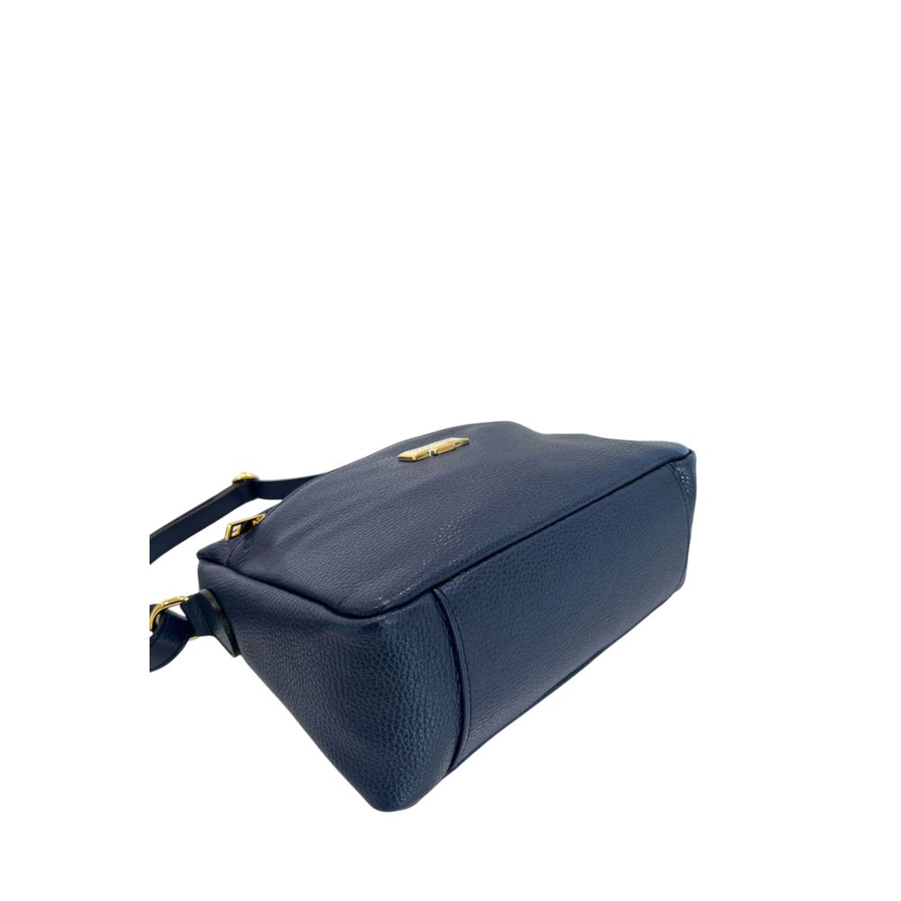 Blue Leather Women Crossbody Bag