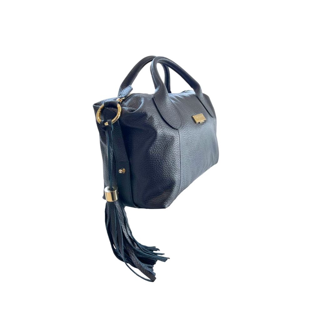 Blue Leather Women Handbag
