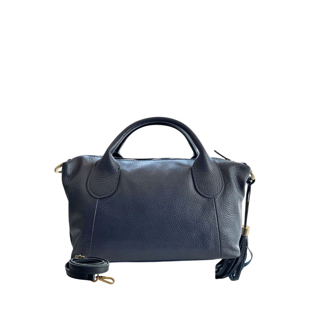 Blue Leather Women Handbag