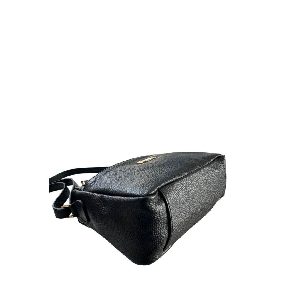 Black Leather Women Crossbody Bag