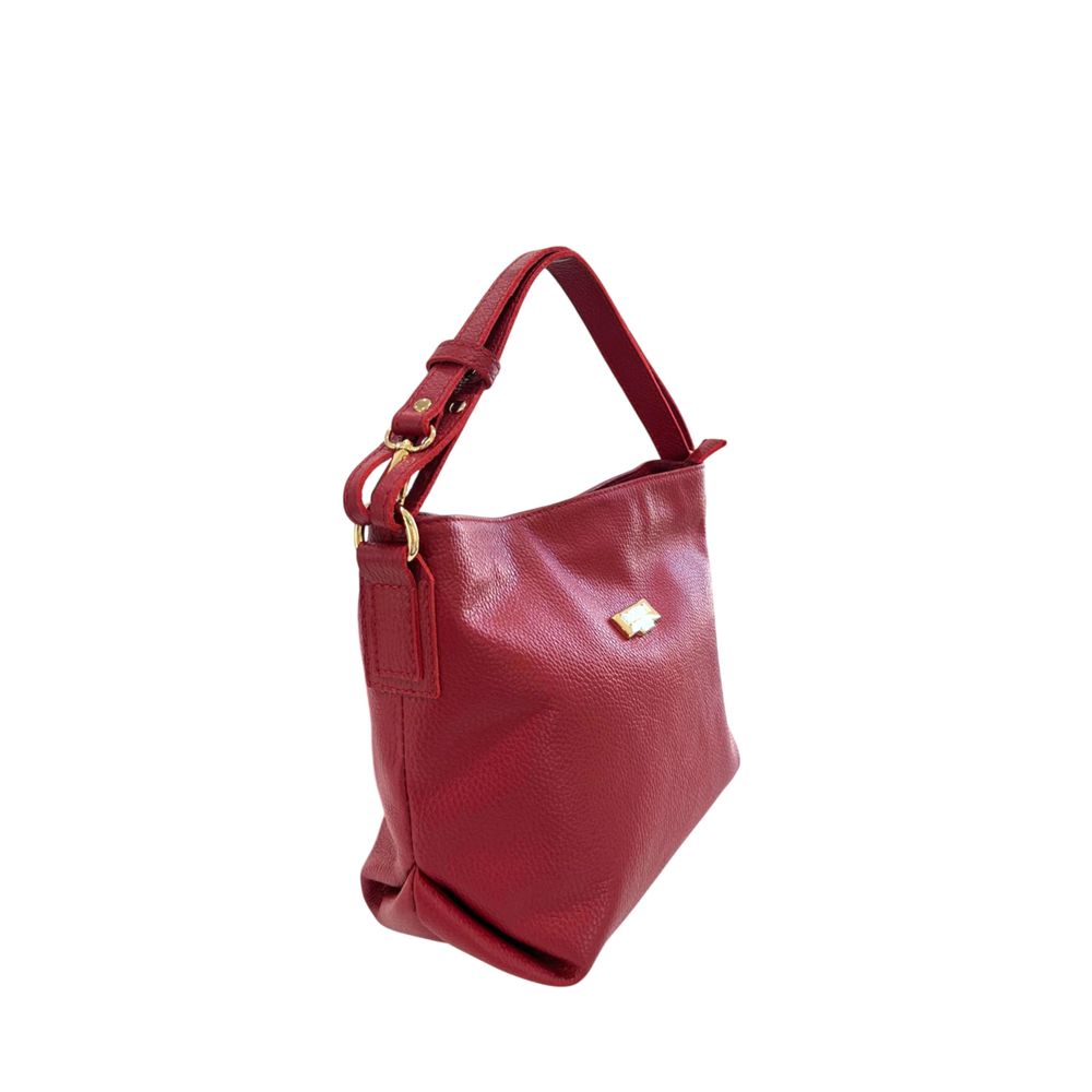 Red Leather Women Shoulder Bag