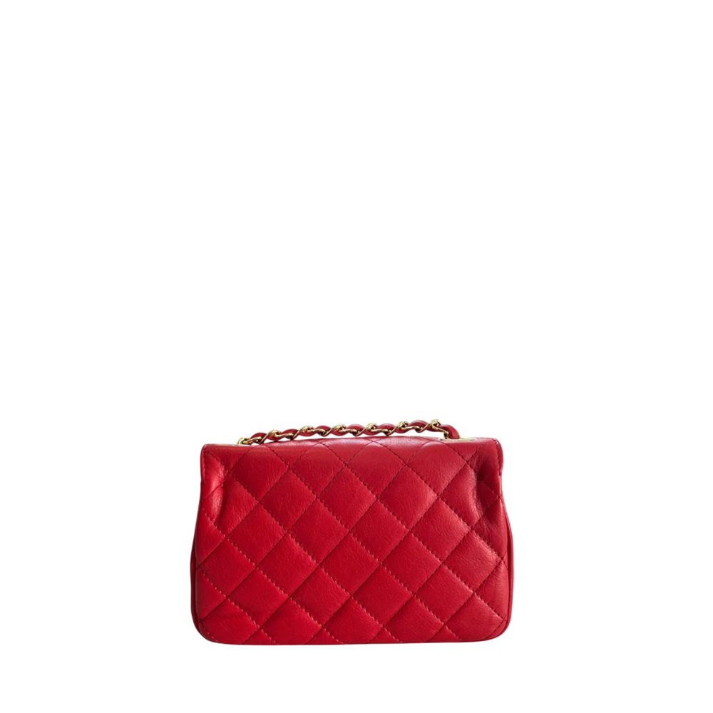 Red Leather Women Crossbody Bag