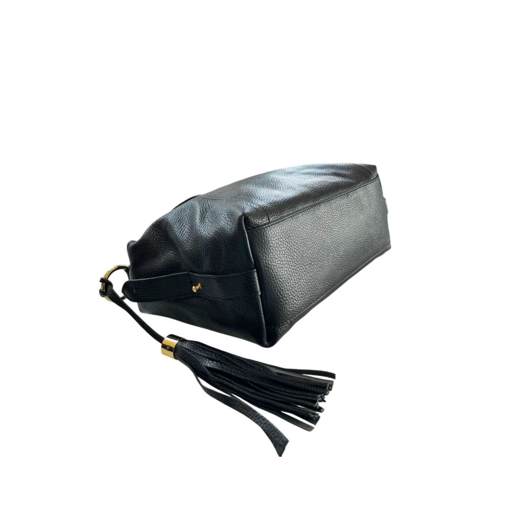 Black Leather Women Handbag