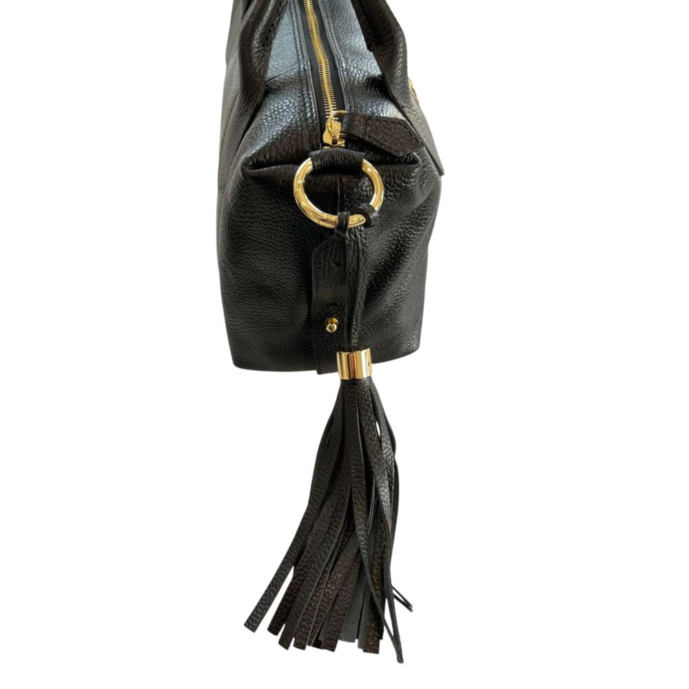 Black Leather Women Handbag