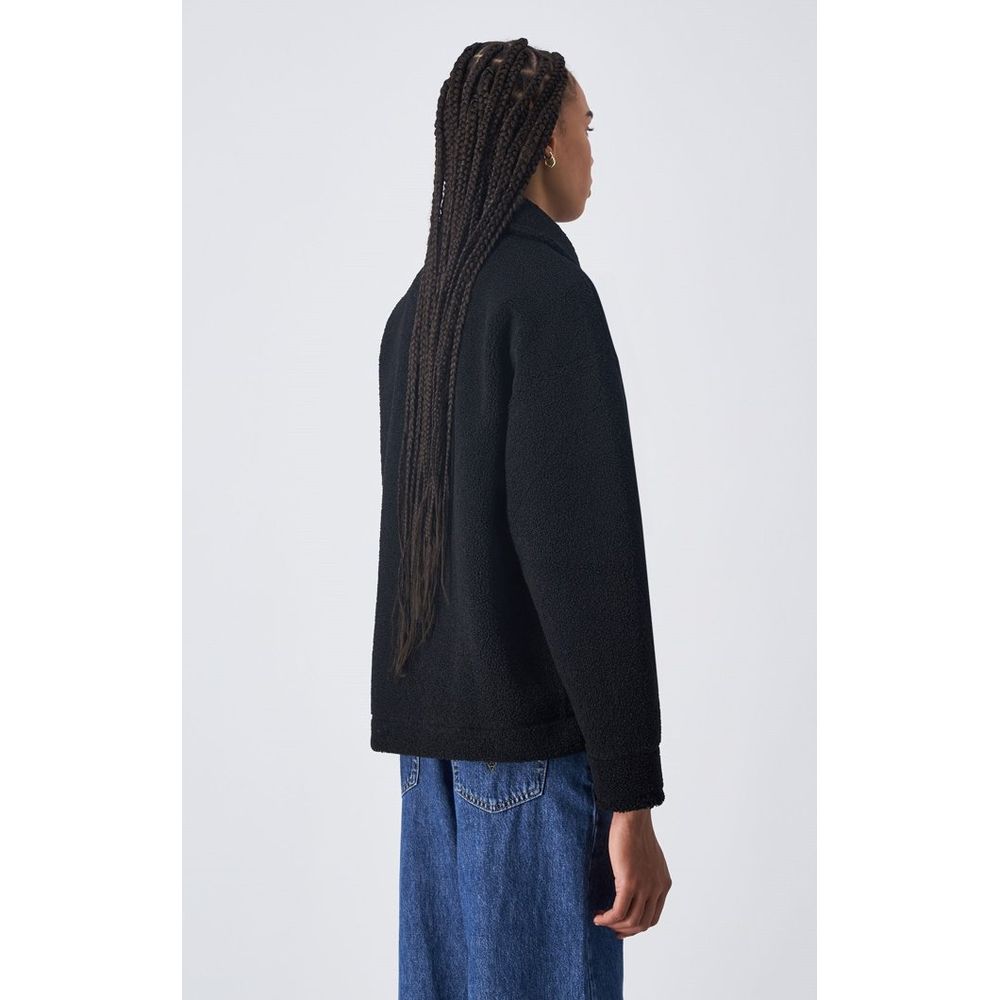 Black Polyester Bomber