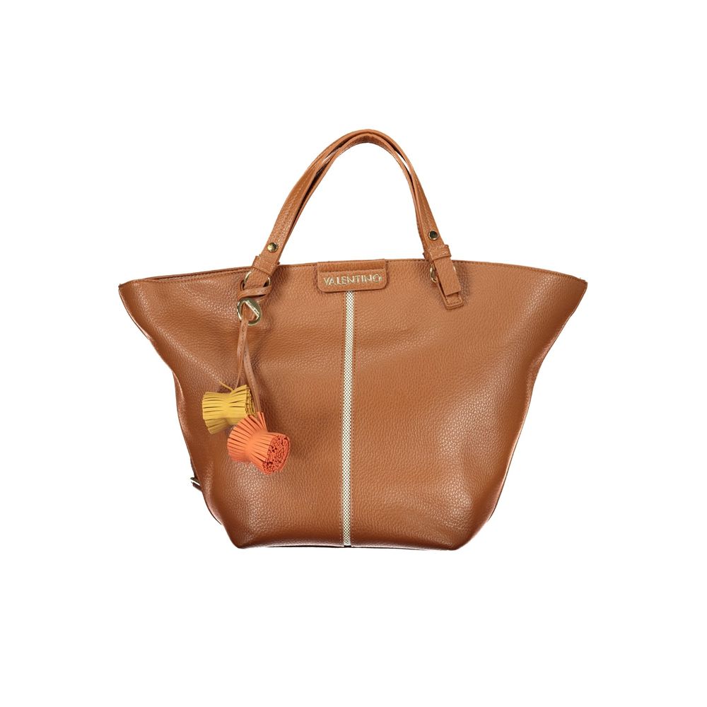 Brown Polyurethane Women's Bag