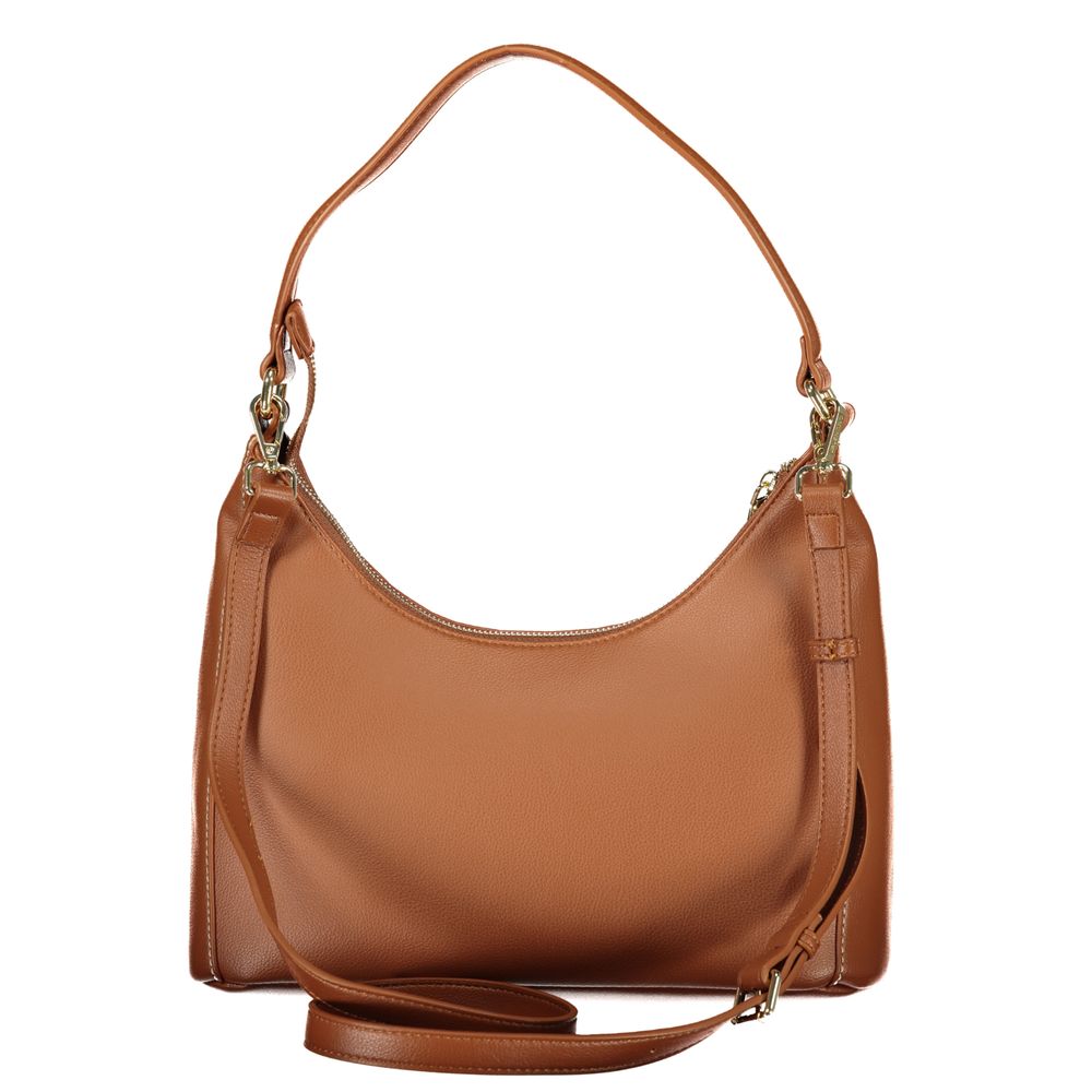 Brown Polyurethane Women's Bag