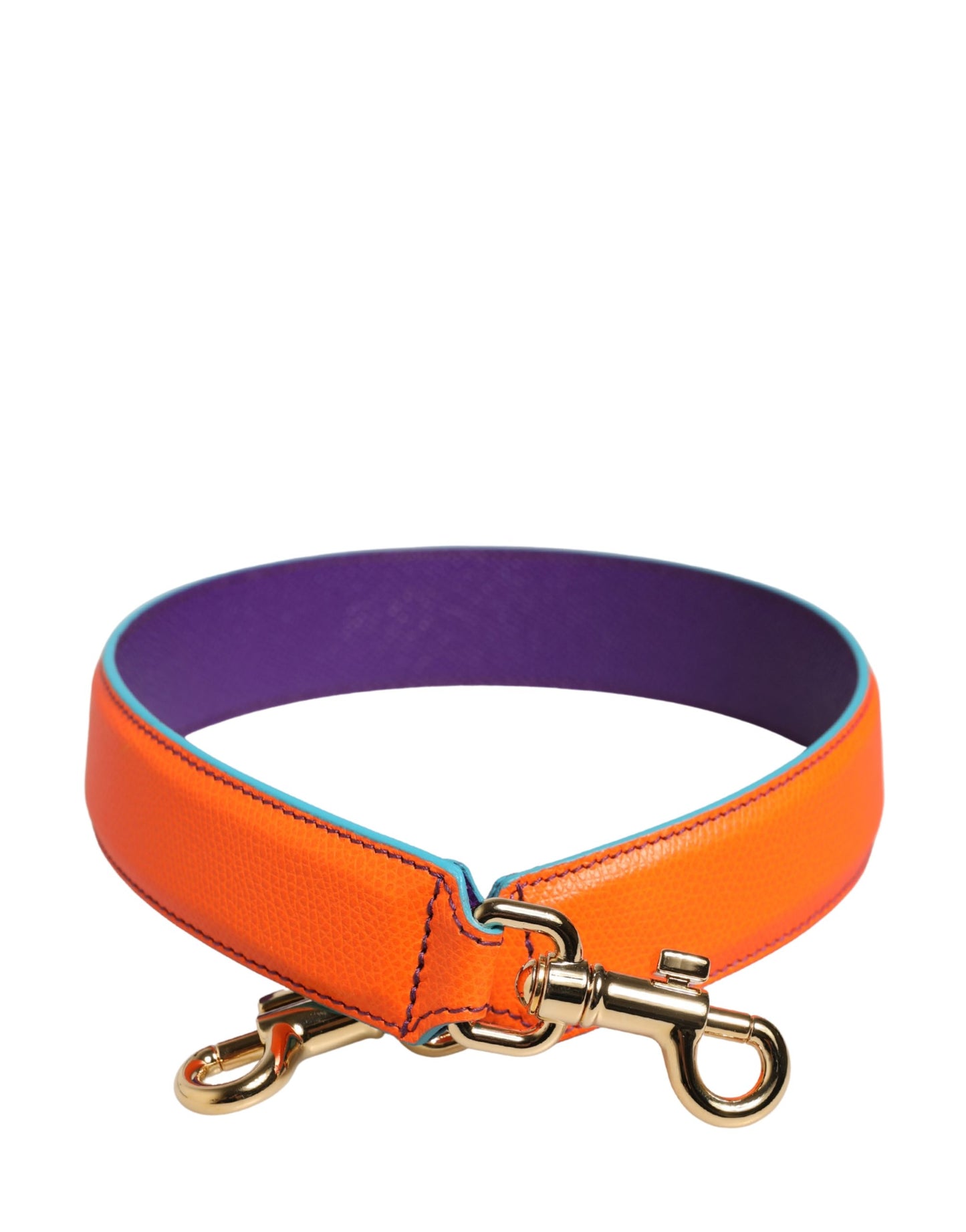 Orange Purple Calf Leather Bag Accessory Shoulder Strap