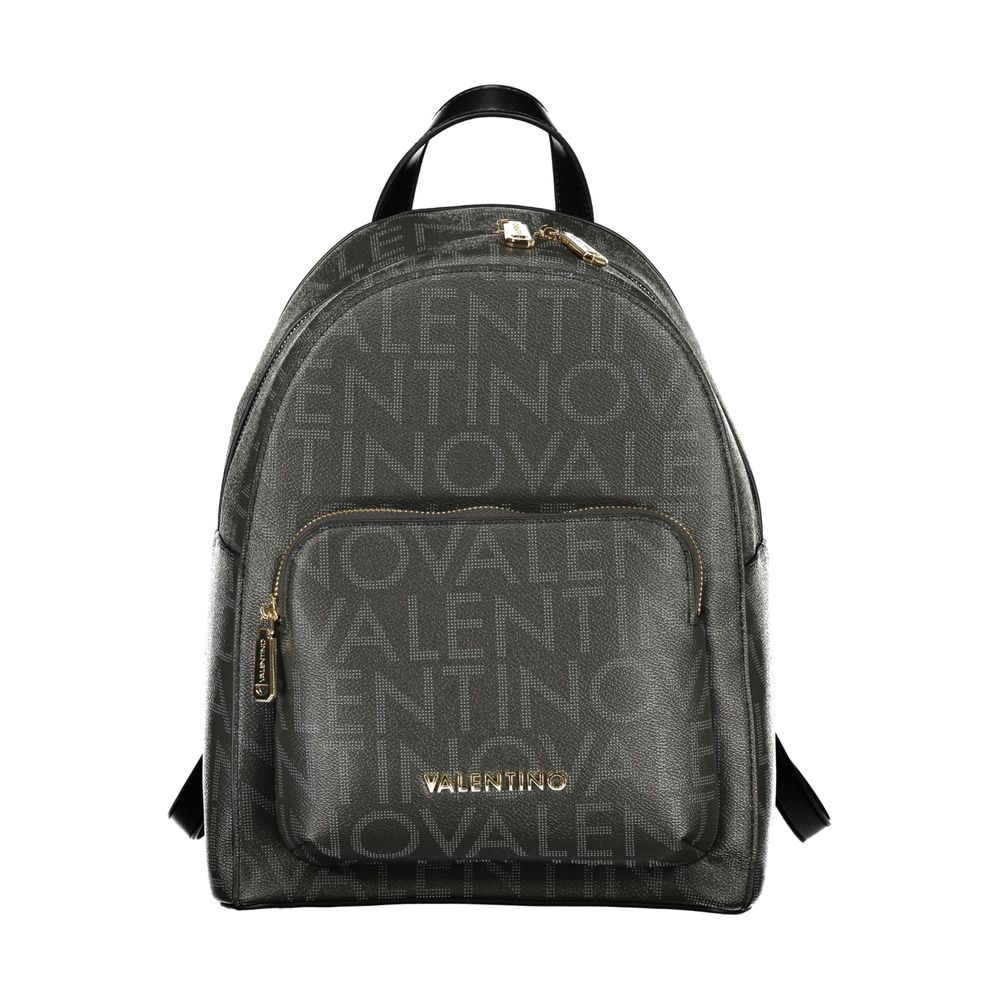 Black Polyurethane Womens Backpack