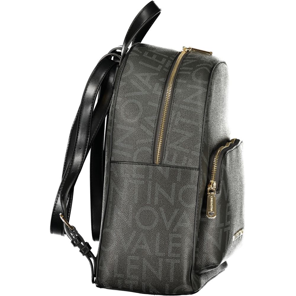 Black Polyurethane Womens Backpack