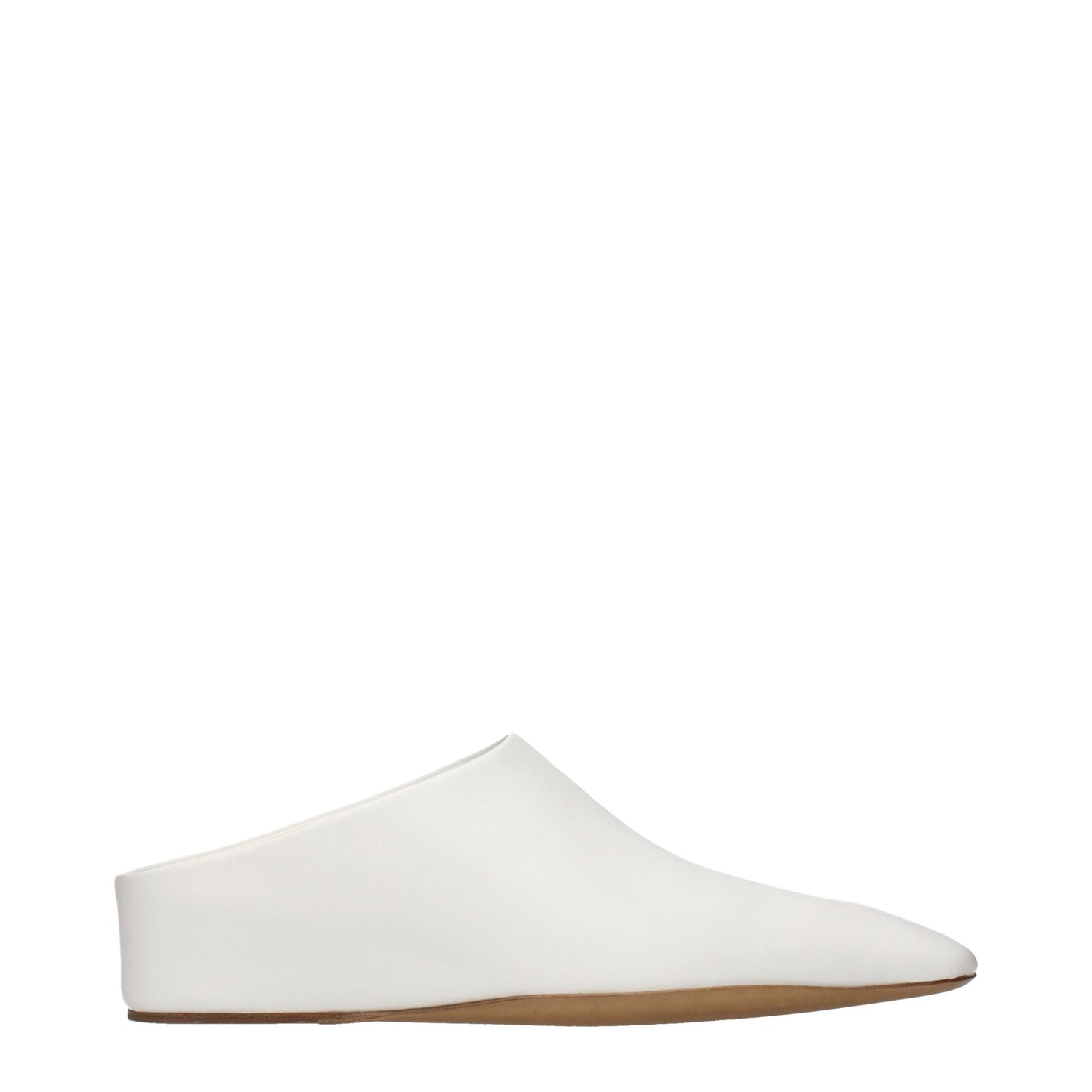 White Leather Slippers