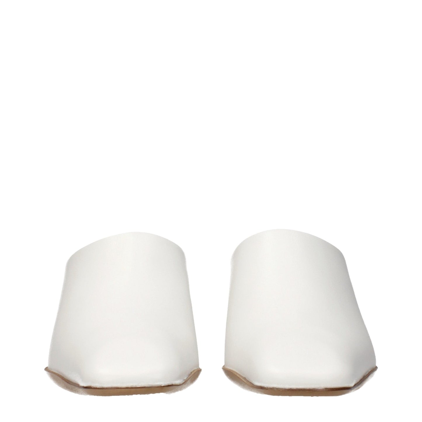 White Leather Slippers