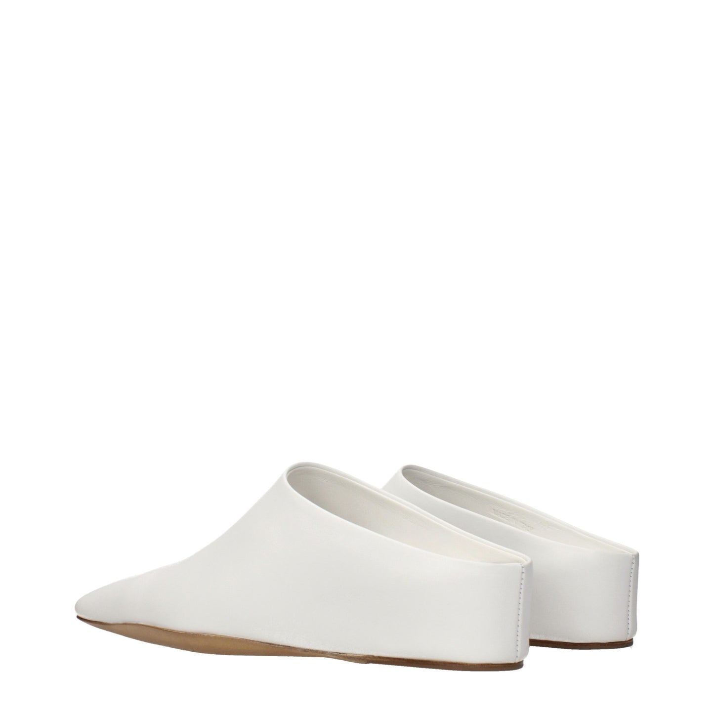 White Leather Slippers