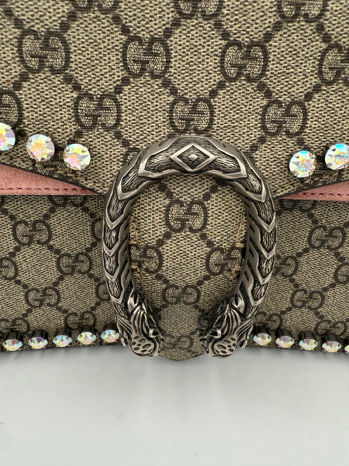 GUCCI DIONYSUS GG Supreme with Diamantes Handbag
