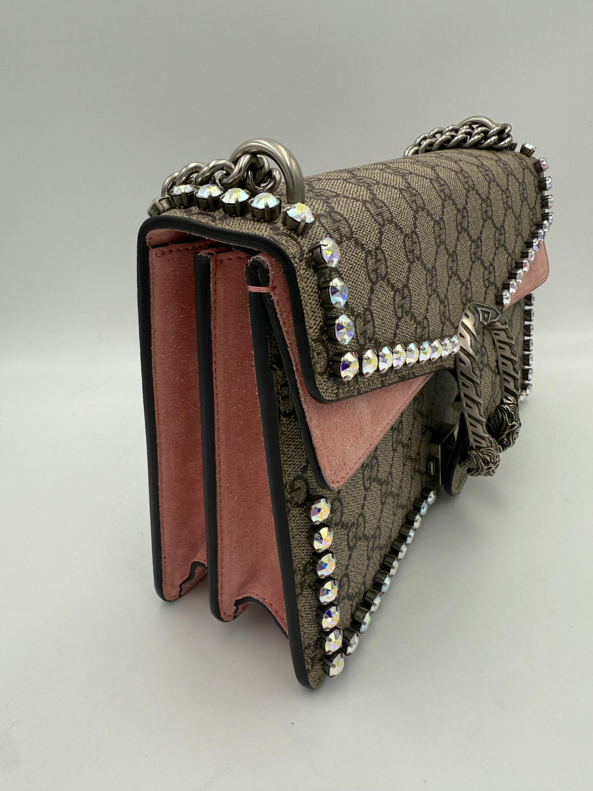 GUCCI DIONYSUS GG Supreme with Diamantes Handbag