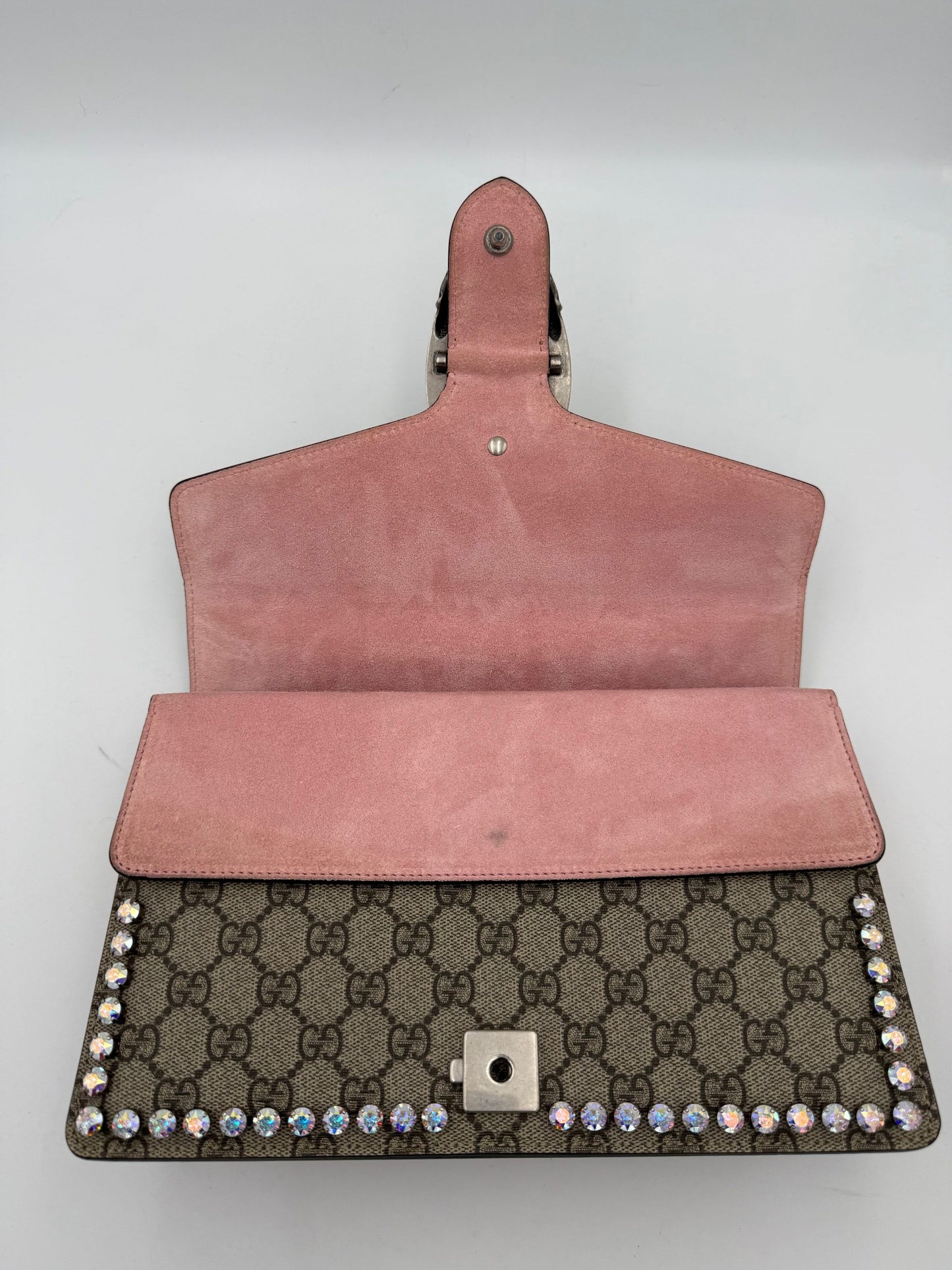 GUCCI DIONYSUS GG Supreme with Diamantes Handbag