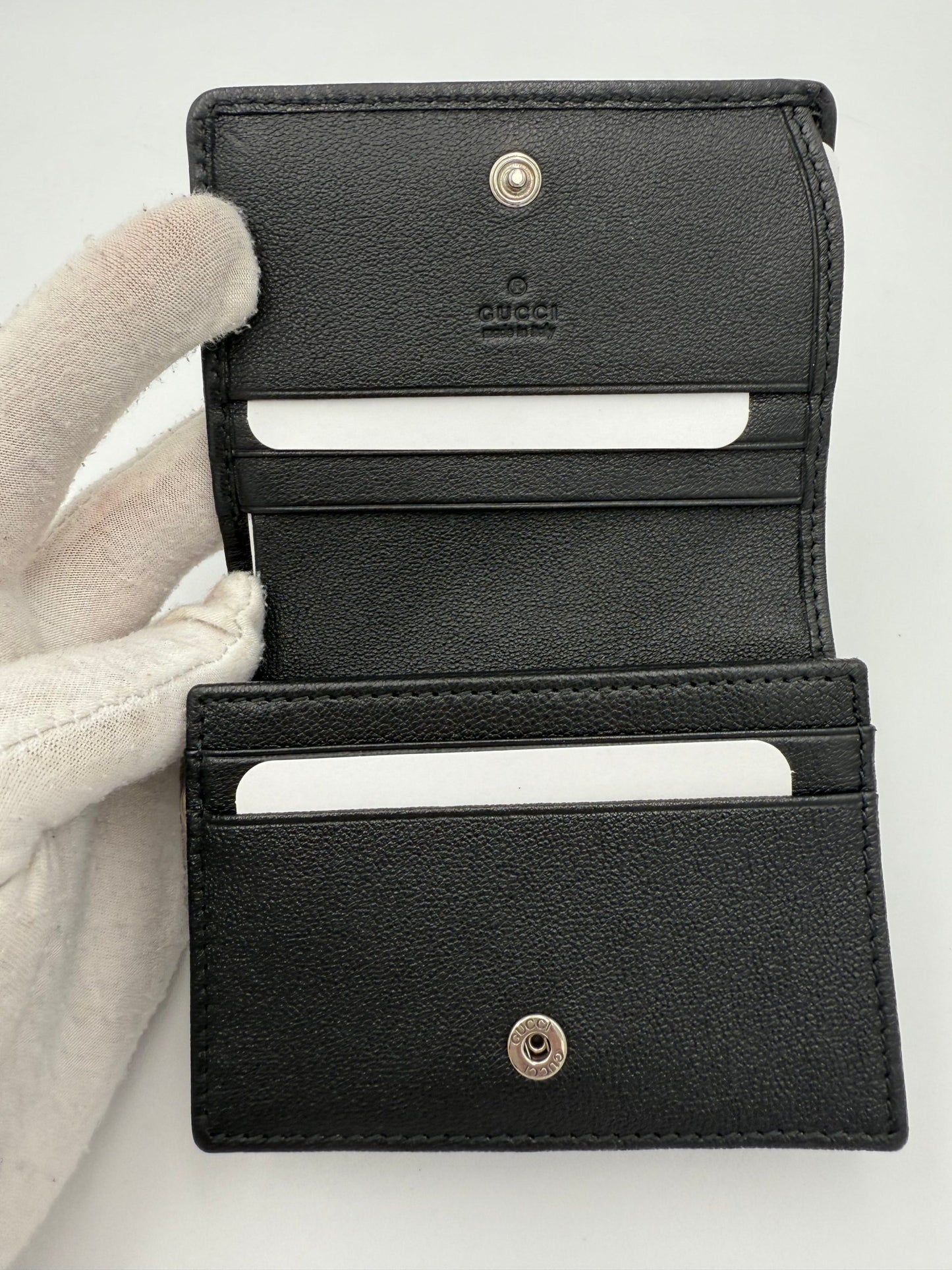 GUCCI GG BLONDIE Black Compact Wallet
