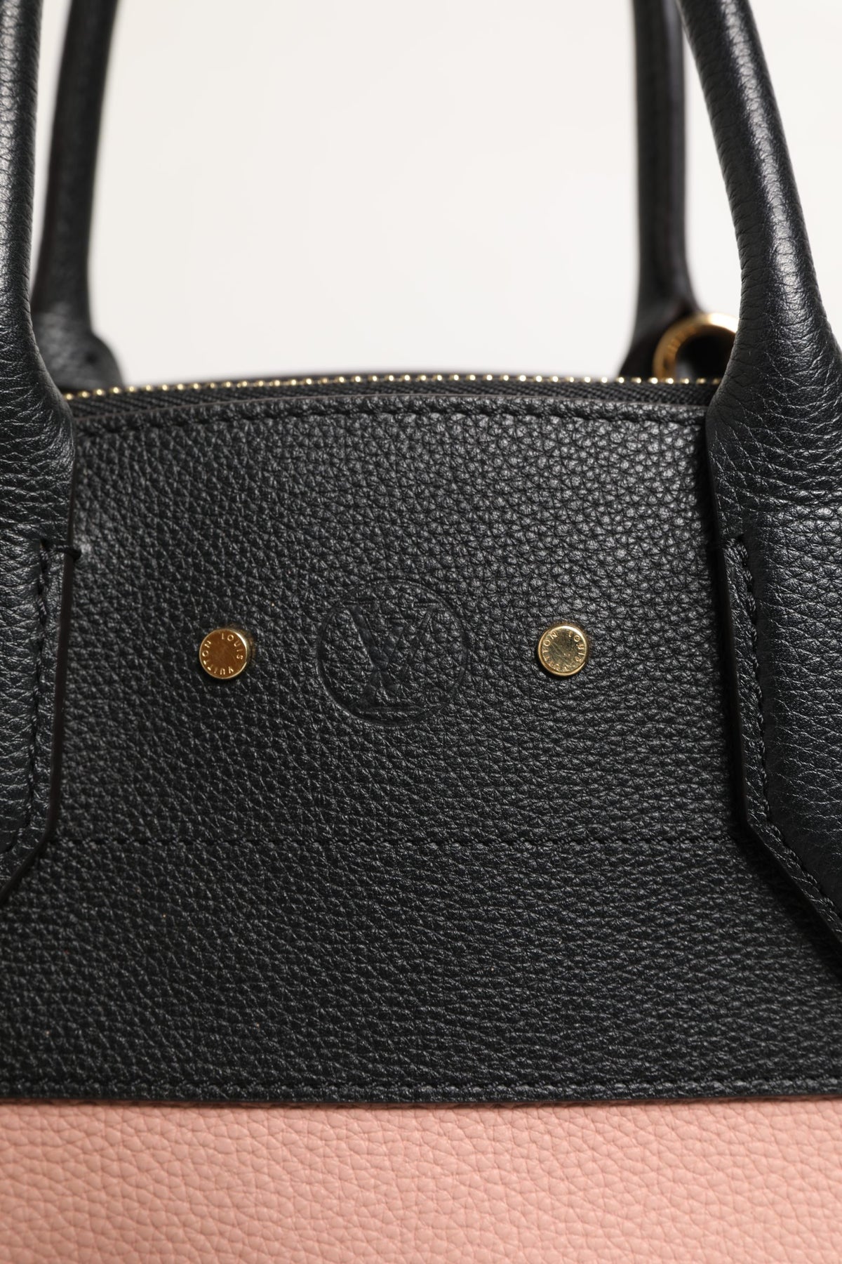 Pink and Black Leather City Steamer Leather Handbag