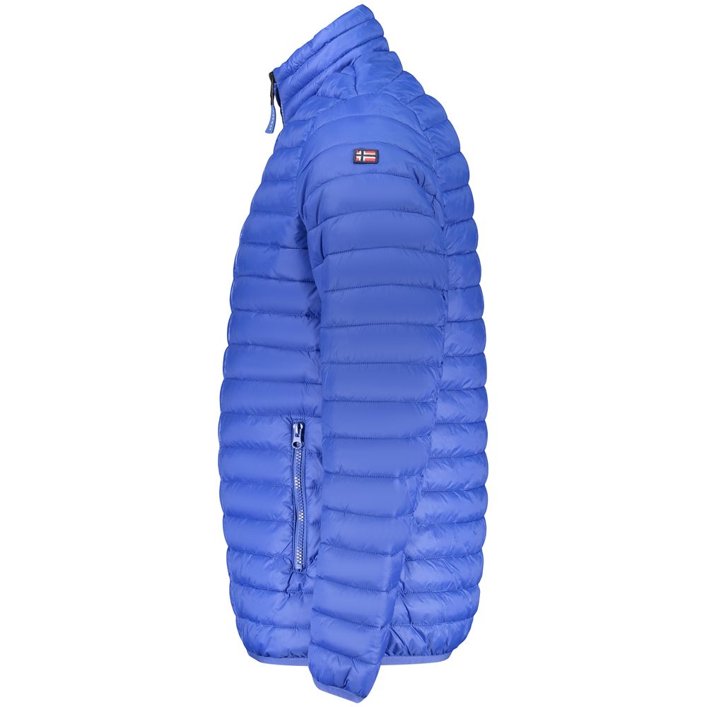 Blue Polyamide Men Jacket