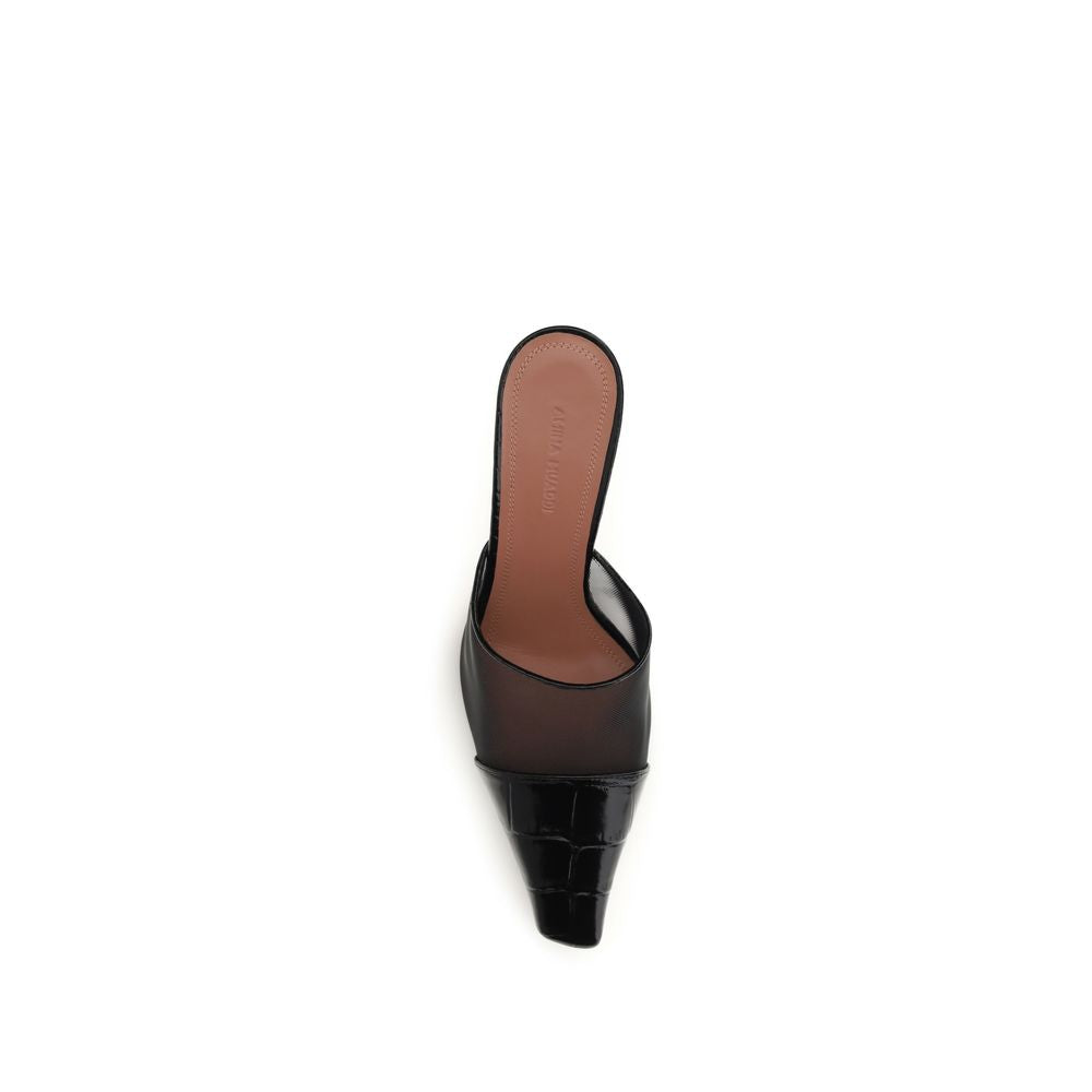 Black Calf Leather Bos Taurus Mules