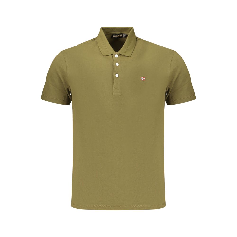 Green Cotton Men's Polo Shirt