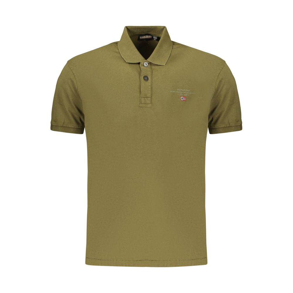 Green Cotton Men's Polo Shirt