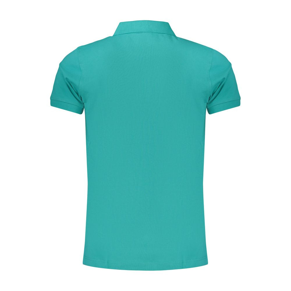 Green Cotton Men Polo