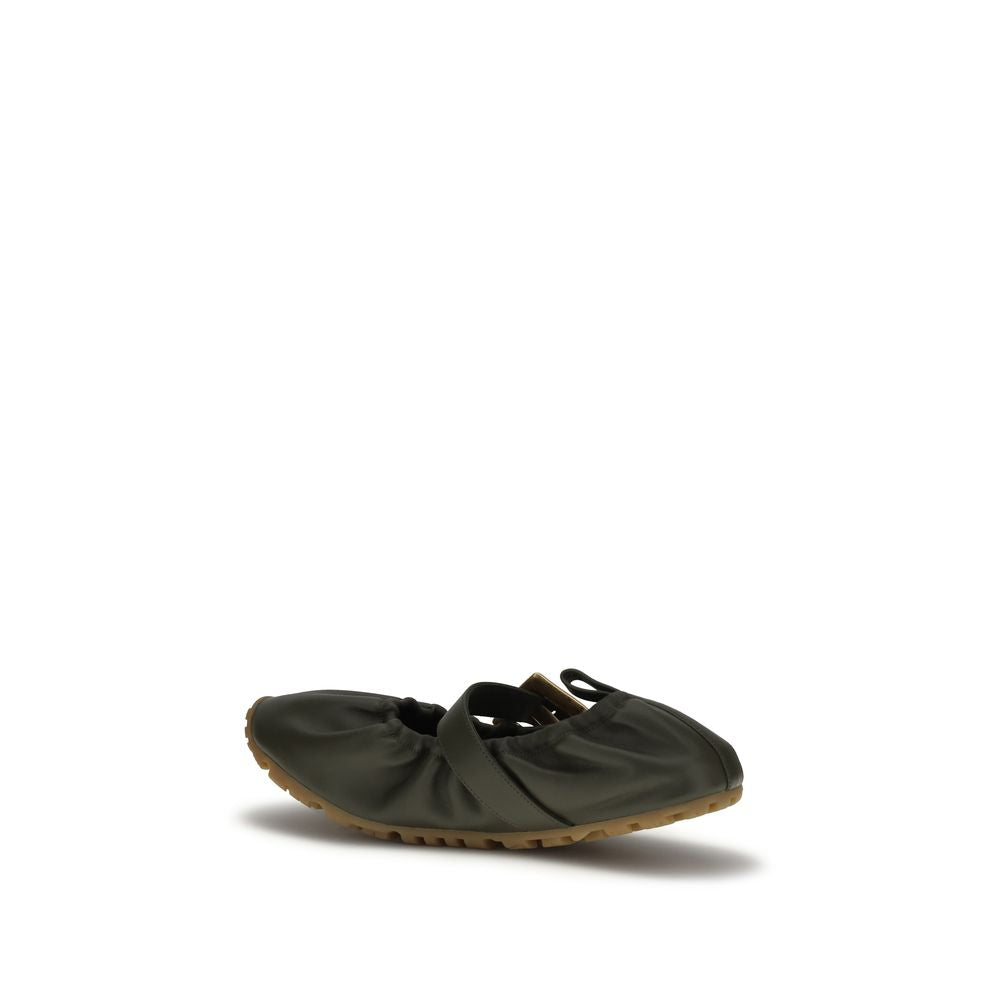 Bicolor Lamb Ovis Aries Ballet Flats
