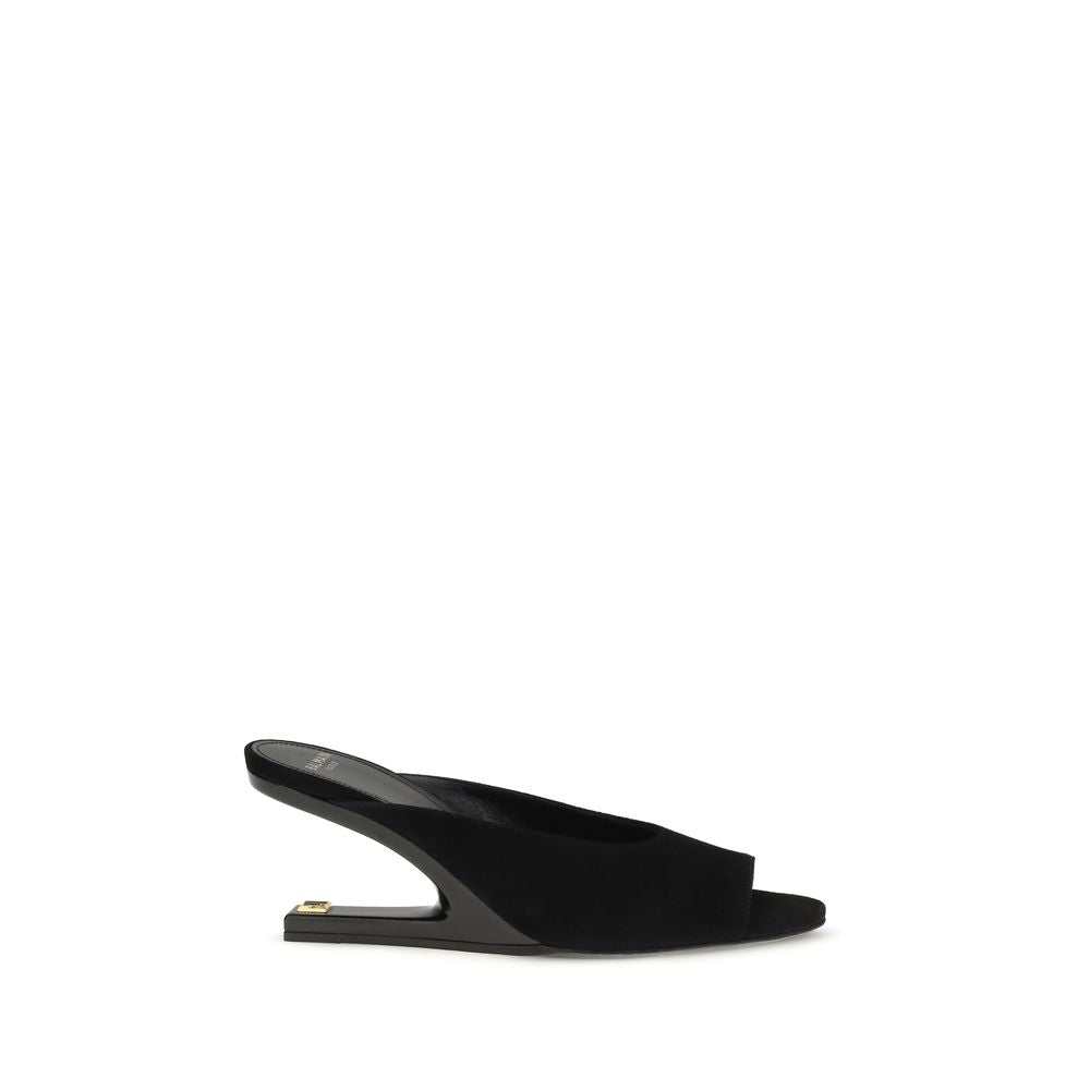 Black Goatskin Mules